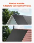 VEVOR Roll Roofing, 30 x 40 ft, 45 mil EPDM Rubber Roofing, Long Lifespan & Weather-resistant, Withstands Harsh Temperatures, Flexible & Easy Installation, Roof Underlayment for RVs, Roofs, Ponds