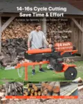 VEVOR 30 Tons Log Splitter, 306CC Engine, Powered Wood Splitter with 2" Ball Coupler, Auto Return, Vertical & Horizontal Mode, Firewood Splitting Wedge Machine for Forestry Harvest