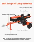 VEVOR 30 Tons Log Splitter, 306CC Engine, Powered Wood Splitter with 2" Ball Coupler, Auto Return, Vertical & Horizontal Mode, Firewood Splitting Wedge Machine for Forestry Harvest