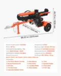 VEVOR 30 Tons Log Splitter, 306CC Engine, Powered Wood Splitter with 2" Ball Coupler, Auto Return, Vertical & Horizontal Mode, Firewood Splitting Wedge Machine for Forestry Harvest