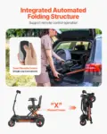 VEVOR 4-Wheel Electric Mobility Scooter for Adults & Seniors, Integrated Automatic Folding Mobility Scooter with Remote Control, NFC Keys & Long Range, 265LBS Loading All Terrain Travel Wheelchair