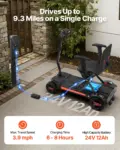 VEVOR 4-Wheel Electric Mobility Scooter for Adults & Seniors, Integrated Automatic Folding Mobility Scooter with Remote Control, NFC Keys & Long Range, 265LBS Loading All Terrain Travel Wheelchair