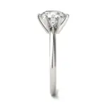 2 CTW Round Lab Grown Diamond Six Prong Solitaire Engagement Ring - G-VS Clarity, AGI Certified, 14K White Gold