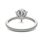 2 CTW Round Lab Grown Diamond Six Prong Solitaire Engagement Ring - G-VS Clarity, AGI Certified, 14K White Gold