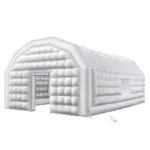VEVOR Inflatable Nightclub, 29.5 x 19.7 x 13.1 ft Inflatable Party Tent with 1100W Blower & Sandbag, Blow up Night Club with 2 Windows, Air Cube House for Event Birthday Wedding Party, White