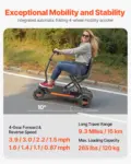 VEVOR 4-Wheel Electric Mobility Scooter for Adults & Seniors, Integrated Automatic Folding Mobility Scooter with Remote Control, NFC Keys & Long Range, 265LBS Loading All Terrain Travel Wheelchair