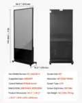 VEVOR 65 Inch Digital Signage Display, Touchscreen Digital Kiosk, Indoor Floor Standing Kiosk Display, 4K UHD LCD Screen, 2GB RAM & 32GB ROM, with WiFi HDMI/USB Input, Commercial Advertising Display