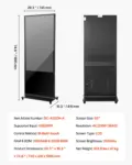 VEVOR 55 Inch Digital Signage Display, Touchscreen Digital Kiosk, Indoor Floor Standing Kiosk Display, 4K UHD LCD Screen, 2GB RAM & 32GB ROM, with WiFi HDMI/USB Input, Commercial Advertising Display