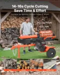 VEVOR 30 Tons Log Splitter, 306CC Engine, Powered Wood Splitter with 2" Ball Coupler, Auto Return, Vertical & Horizontal Mode, Firewood Splitting Wedge Machine for Forestry Harvest