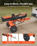 VEVOR 30 Tons Log Splitter, 306CC Engine, Powered Wood Splitter with 2" Ball Coupler, Auto Return, Vertical & Horizontal Mode, Firewood Splitting Wedge Machine for Forestry Harvest