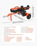 VEVOR 30 Tons Log Splitter, 306CC Engine, Powered Wood Splitter with 2" Ball Coupler, Auto Return, Vertical & Horizontal Mode, Firewood Splitting Wedge Machine for Forestry Harvest
