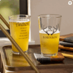 Etched Pint Glasses