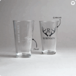 Etched Pint Glasses