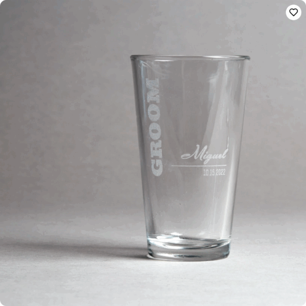Etched Pint Glasses