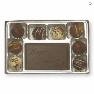 Happy Holidays Truffle Gift Box, 8-Piece